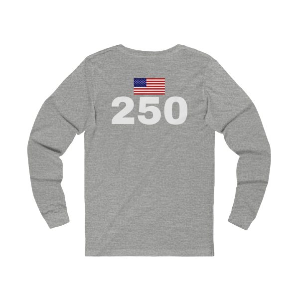 Vintage USA Patch Long Sleeve Tee, Retro USA T-Shirt, Casual Layering Tee, Unisex Long Sleeve Shirt, Holiday Gift Idea - Image 2