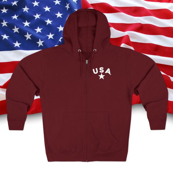Patriotic Zip Hoodie, USA Hoodie for Independence Day, Comfy Unisex Zip Up, Summer Nights, Memorial Day Celebration - Image 33