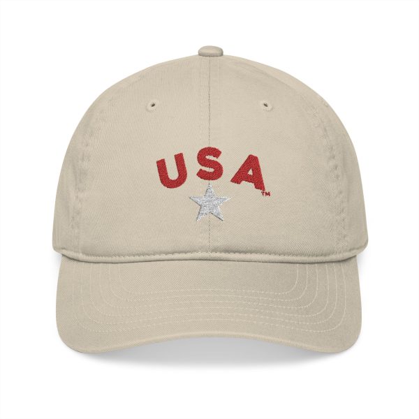 USA Embroidered Organic Baseball Cap - Eco-Friendly Hat, Gift for Sports Lovers, Casual Wear, Outdoor Activities, Summer Accessory - Image 5