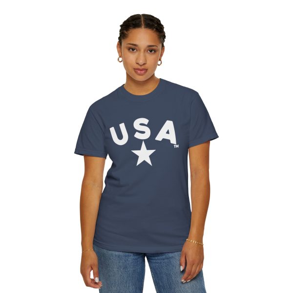 USA Star Unisex Garment-Dyed T-Shirt, Casual Tee, Summer Wear, Patriotic Apparel, Independence Day Gift - Image 6