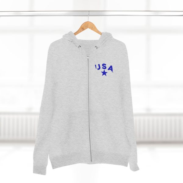 Patriotic Zip Hoodie, USA Hoodie for Independence Day, Comfy Unisex Zip Up, Summer Nights, Memorial Day Celebration - Image 12