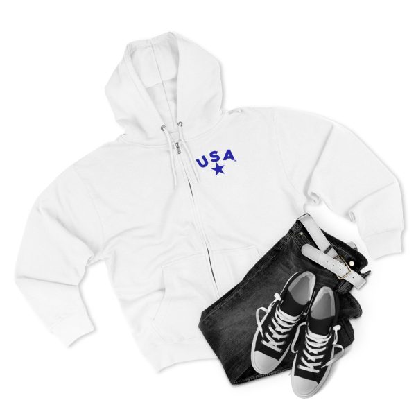 Patriotic Zip Hoodie, USA Hoodie for Independence Day, Comfy Unisex Zip Up, Summer Nights, Memorial Day Celebration - Image 7
