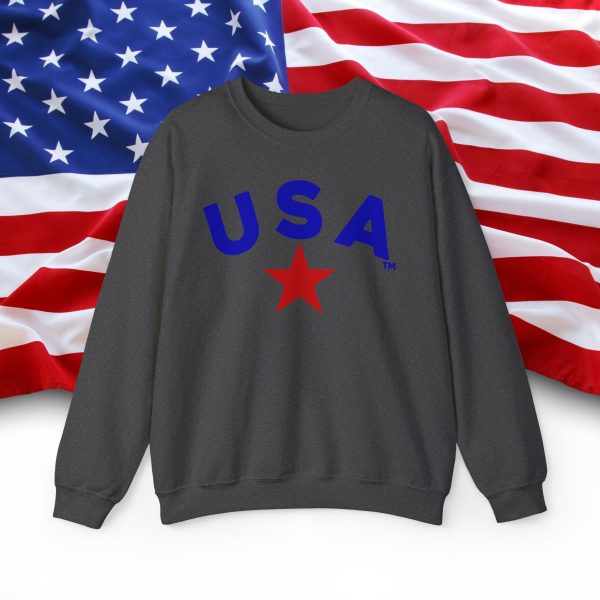 USA Graphic Crewneck Sweatshirt - Unisex Heavy Blend™ - Perfect for Patriotic Celebrations - Image 17