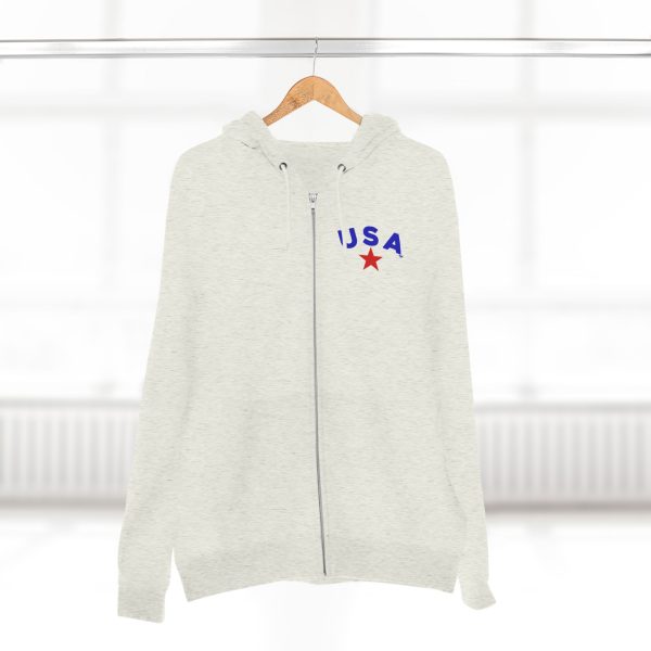 Patriotic Zip Hoodie, USA Hoodie for Independence Day, Comfy Unisex Zip Up, Summer Nights, Memorial Day Celebration - Image 9