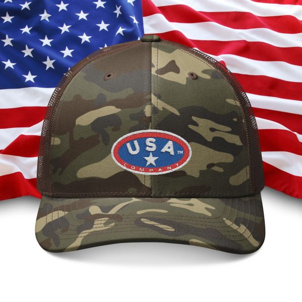 Camouflage Trucker Hat - USA Embroidered Cap, Outdoor Hat, Fishing Accessory, Military Style Gift, Summer Headwear - Image 3