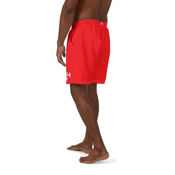 U S A-RED Swim Shorts (AOP) - PERFECT FOR  MEMORIAL DAY / 4TH OF JULY ! - Image 4