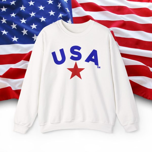 USA Graphic Crewneck Sweatshirt - Unisex Heavy Blend™ - Perfect for Patriotic Celebrations