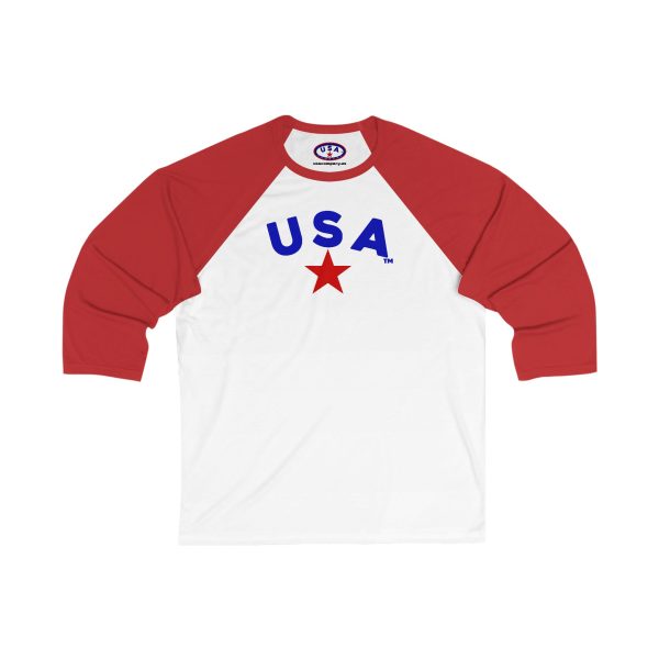 USA Unisex 3/4 Sleeve Baseball Tee, Patriotic Shirt, Casual Wear, Sports Apparel, Gift for Holidays, Summer Outing - Image 5