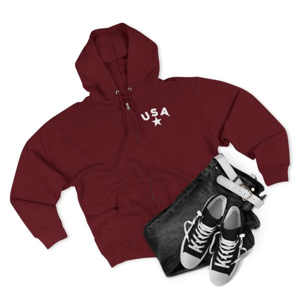 Patriotic Zip Hoodie, USA Hoodie for Independence Day, Comfy Unisex Zip Up, Summer Nights, Memorial Day Celebration - Image 35