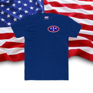 U S A COMPANY OFFICIAL LOGO - NEXT LEVEL  3600 Patriotic Unisex Cotton Crew Tee - Perfect for Independence Day and Celebrations