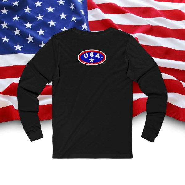 Patriotic  Long Sleeve Tee, USA Flag Shirt, Independence Day Outfits, Fourth of July Apparel, Unisex Graphic Tee, Casual American Style - Image 4
