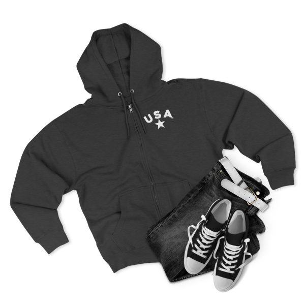 Patriotic Zip Hoodie, USA Hoodie for Independence Day, Comfy Unisex Zip Up, Summer Nights, Memorial Day Celebration - Image 15