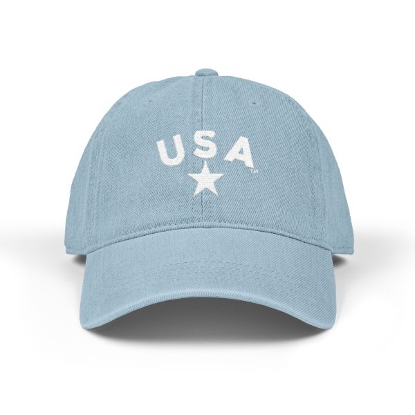 USA Embroidered  Denim Hat - Classic Casual Style - Image 9