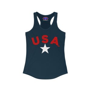 Women's USA NEXT LEVEL Racerback Tank Top - Perfect for Summer, Gym, and Patriotic Celebrations, Fitness Wear, Cute Casual Outfit