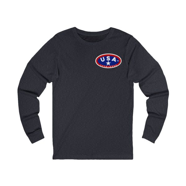 Vintage USA Patch Long Sleeve Tee, Retro USA T-Shirt, Casual Layering Tee, Unisex Long Sleeve Shirt, Holiday Gift Idea - Image 11