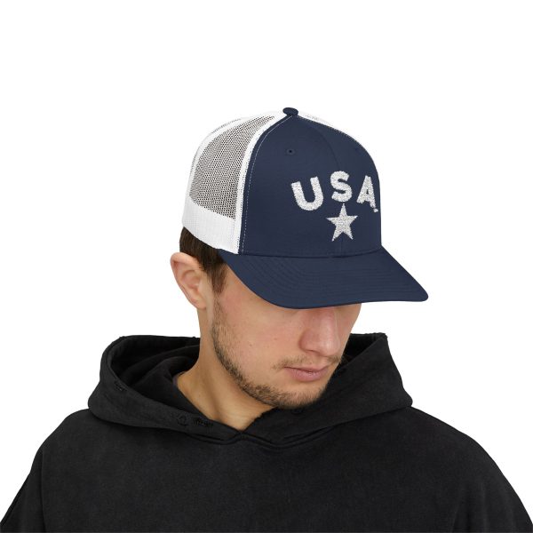 Red USA Snapback Trucker Cap, Patriotic Hat, Independence Day, Summer Festivals,  Casual Style, Outdoor Events, Gift for Him - Image 3