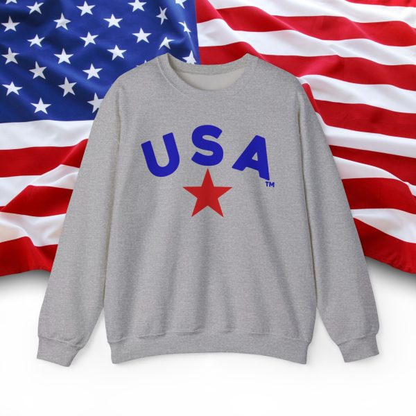 USA Graphic Crewneck Sweatshirt - Unisex Heavy Blend™ - Perfect for Patriotic Celebrations - Image 9