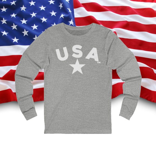Patriotic  Long Sleeve Tee, USA Flag Shirt, Independence Day Outfits, Fourth of July Apparel, Unisex Graphic Tee, Casual American Style - Image 9