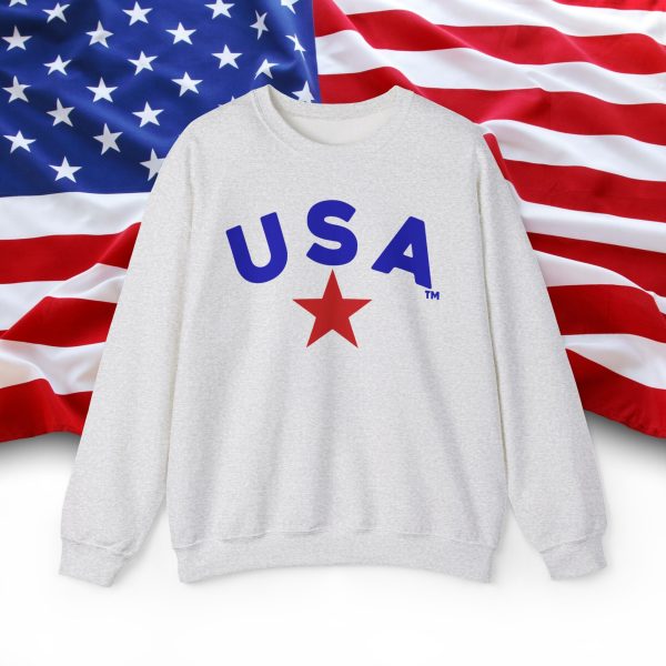 USA Graphic Crewneck Sweatshirt - Unisex Heavy Blend™ - Perfect for Patriotic Celebrations - Image 5