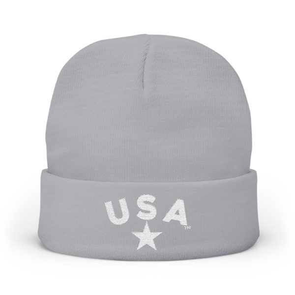 U S A Knit Beanie (Embroidery) - Image 3