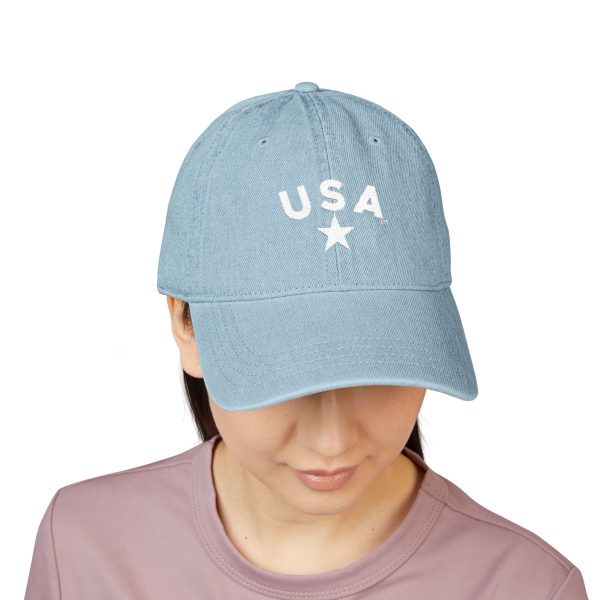 USA Embroidered  Denim Hat - Classic Casual Style - Image 12