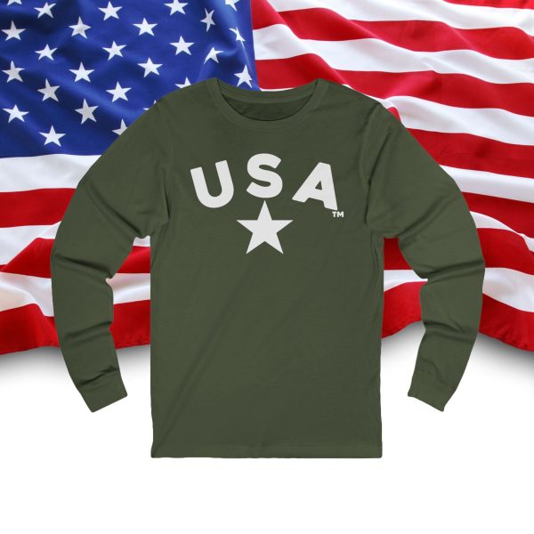 Patriotic  Long Sleeve Tee, USA Flag Shirt, Independence Day Outfits, Fourth of July Apparel, Unisex Graphic Tee, Casual American Style - Image 5