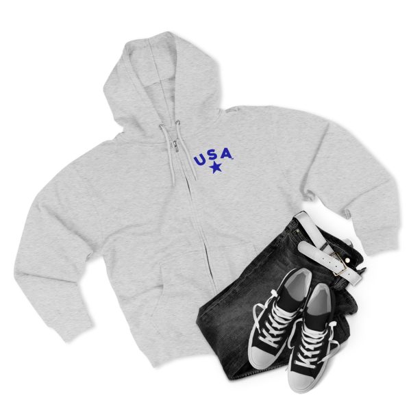 Patriotic Zip Hoodie, USA Hoodie for Independence Day, Comfy Unisex Zip Up, Summer Nights, Memorial Day Celebration - Image 11