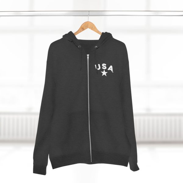 Patriotic Zip Hoodie, USA Hoodie for Independence Day, Comfy Unisex Zip Up, Summer Nights, Memorial Day Celebration - Image 16