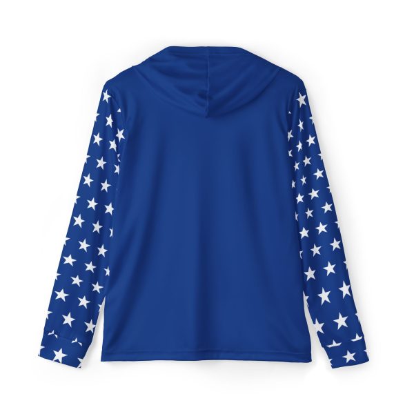 Star-Printed Men's Sports Warmup Hoodie, USA Team Gear, Athletic Outerwear, Perfect for Game Day, Fitness, Holidays - Image 2