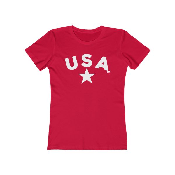 U S A NEXT LEVEL Womens Boyfriend Tee - Casual Style - Image 3