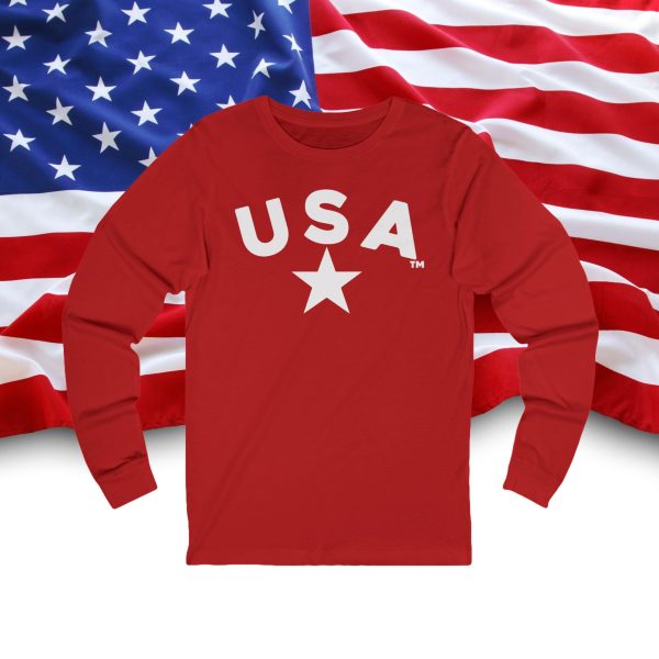 Patriotic  Long Sleeve Tee, USA Flag Shirt, Independence Day Outfits, Fourth of July Apparel, Unisex Graphic Tee, Casual American Style