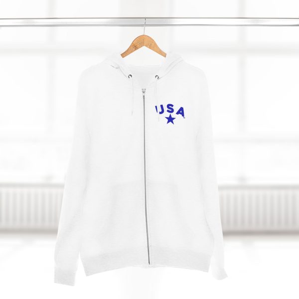 Patriotic Zip Hoodie, USA Hoodie for Independence Day, Comfy Unisex Zip Up, Summer Nights, Memorial Day Celebration - Image 8
