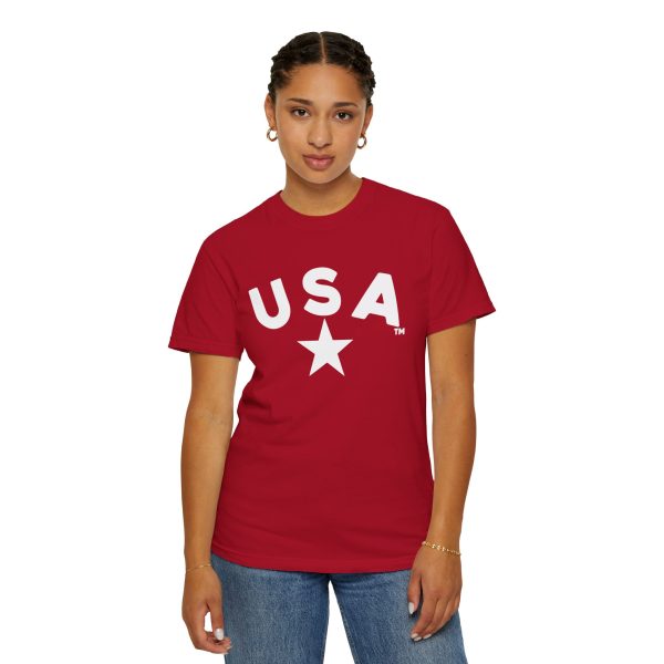 USA Star Unisex Garment-Dyed T-Shirt, Casual Tee, Summer Wear, Patriotic Apparel, Independence Day Gift - Image 47