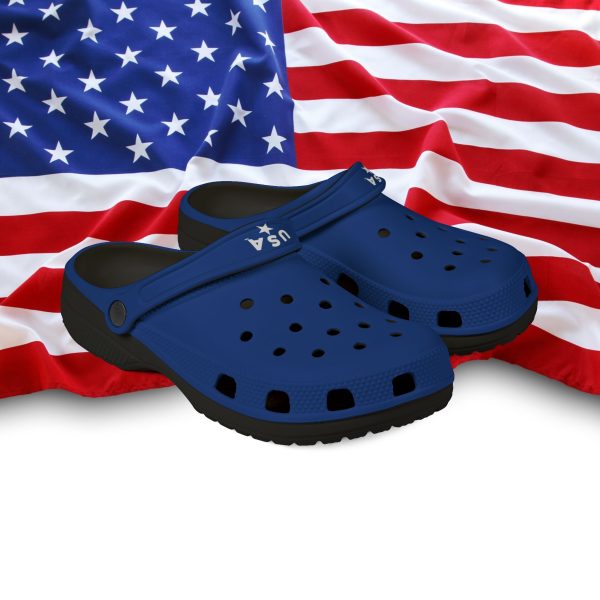 U S A  -BLUE EVA  Foam Rubber Shoes (AOP), show your Patriotism  on Memorial Day and all summer long! - Image 6