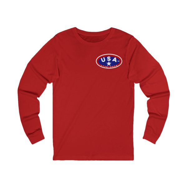 Vintage USA Patch Long Sleeve Tee, Retro USA T-Shirt, Casual Layering Tee, Unisex Long Sleeve Shirt, Holiday Gift Idea - Image 15