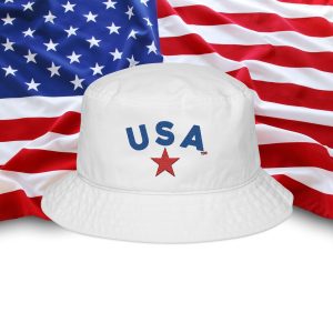 USA Embroidered Bucket Hat, Vintage Style Sun Hat, Perfect for Summer, Casual Outings, 4th of July, Gift for Him/Her
