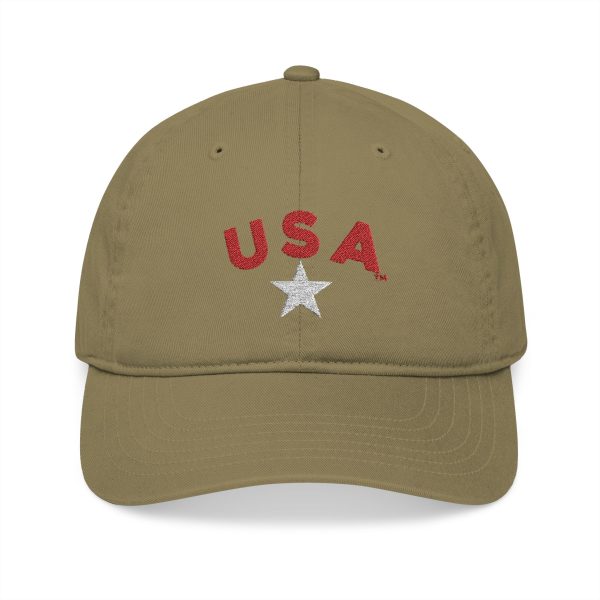 USA Embroidered Organic Baseball Cap - Eco-Friendly Hat, Gift for Sports Lovers, Casual Wear, Outdoor Activities, Summer Accessory - Image 9