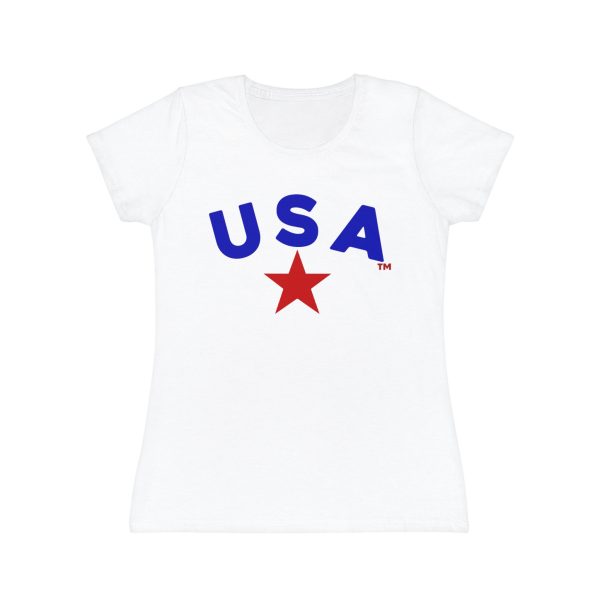USA Iconic Women's T-Shirt - Casual Comfort for Proud Americans - Image 2