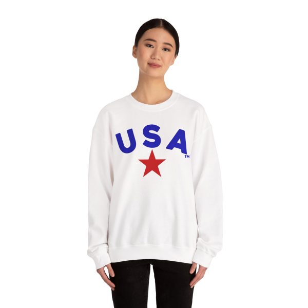 USA Graphic Crewneck Sweatshirt - Unisex Heavy Blend™ - Perfect for Patriotic Celebrations - Image 4