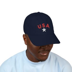 USA Embroidered Organic Baseball Cap - Eco-Friendly Hat, Gift for Sports Lovers, Casual Wear, Outdoor Activities, Summer Accessory