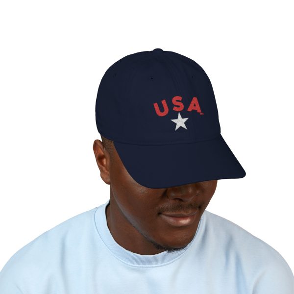 USA Embroidered Organic Baseball Cap - Eco-Friendly Hat, Gift for Sports Lovers, Casual Wear, Outdoor Activities, Summer Accessory
