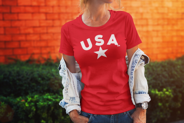 U S A NEXT LEVEL Womens Boyfriend Tee - Casual Style - Image 2