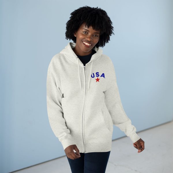 Patriotic Zip Hoodie, USA Hoodie for Independence Day, Comfy Unisex Zip Up, Summer Nights, Memorial Day Celebration - Image 10