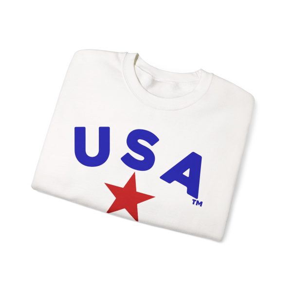 USA Graphic Crewneck Sweatshirt - Unisex Heavy Blend™ - Perfect for Patriotic Celebrations - Image 3