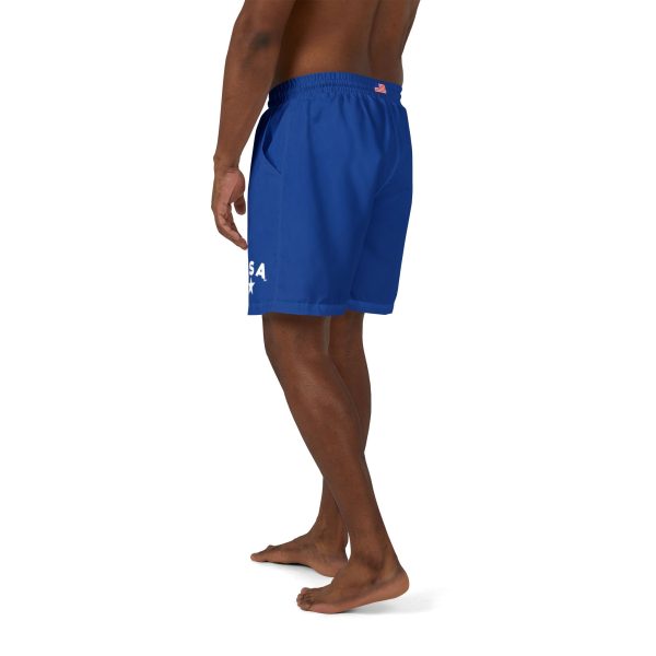 U S A- BLUE Swim Shorts (AOP) - PERFECT FOR  MEMORIAL DAY / 4TH OF JULY - Image 4