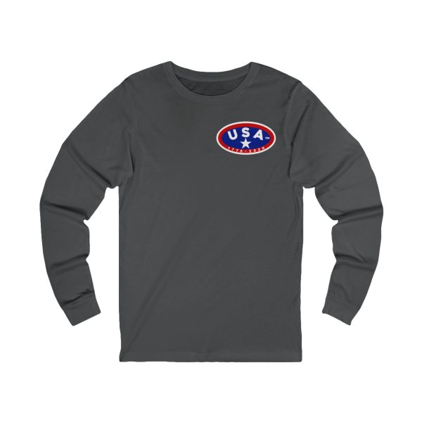 Vintage USA Patch Long Sleeve Tee, Retro USA T-Shirt, Casual Layering Tee, Unisex Long Sleeve Shirt, Holiday Gift Idea - Image 7