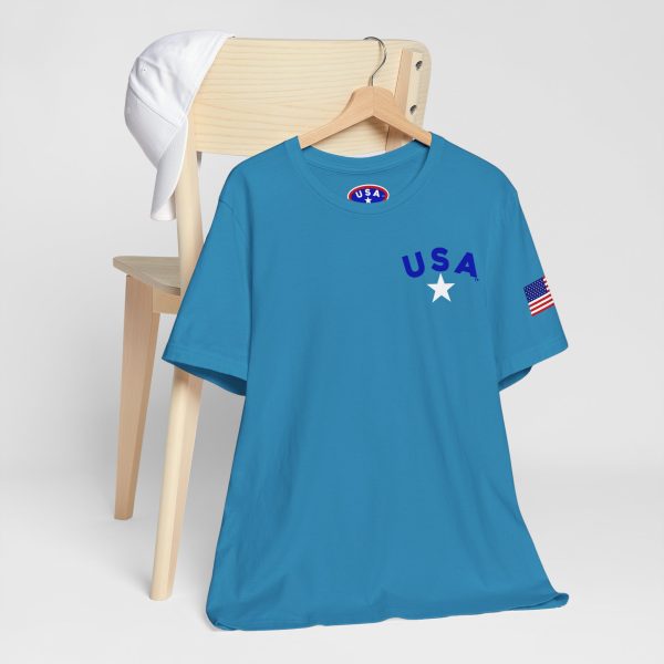 USA Stars Unisex Jersey Tee - Casual Americana T-Shirt - Image 45