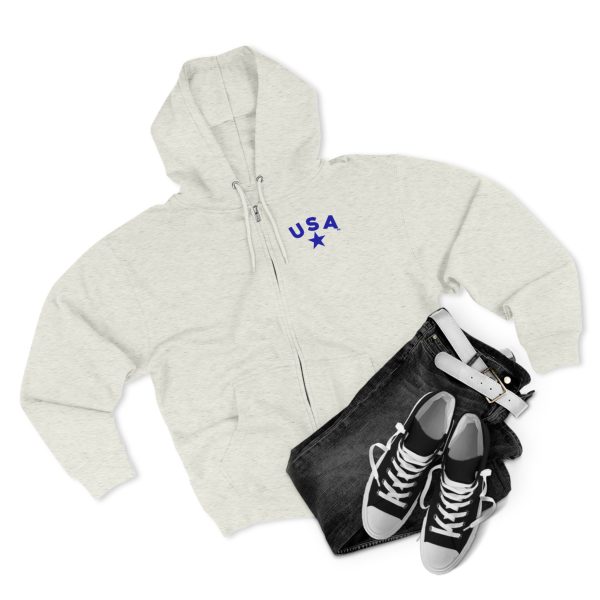 Patriotic Zip Hoodie, USA Hoodie for Independence Day, Comfy Unisex Zip Up, Summer Nights, Memorial Day Celebration - Image 23