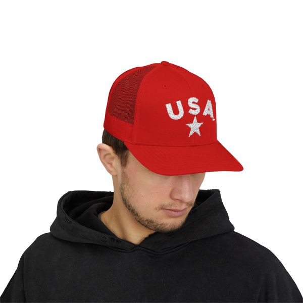Red USA Snapback Trucker Cap, Patriotic Hat, Independence Day, Summer Festivals,  Casual Style, Outdoor Events, Gift for Him - Image 7