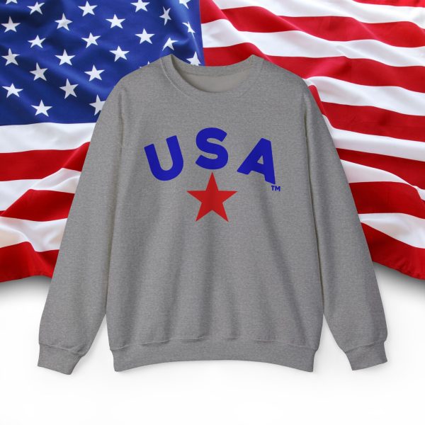 USA Graphic Crewneck Sweatshirt - Unisex Heavy Blend™ - Perfect for Patriotic Celebrations - Image 13
